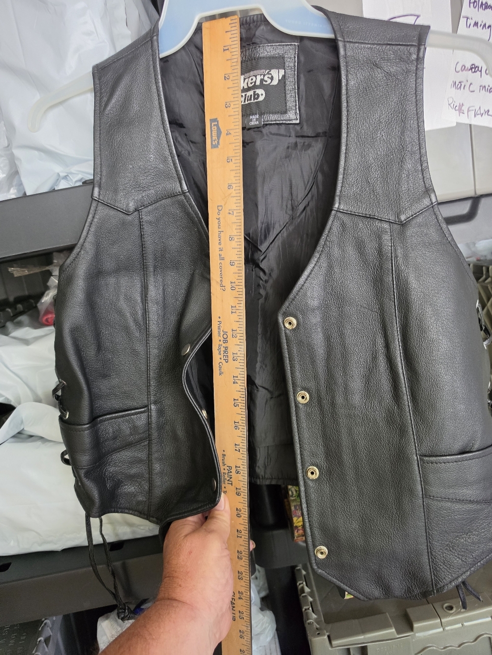 Black Leather Vest for Women Large - Picture 4 of 7